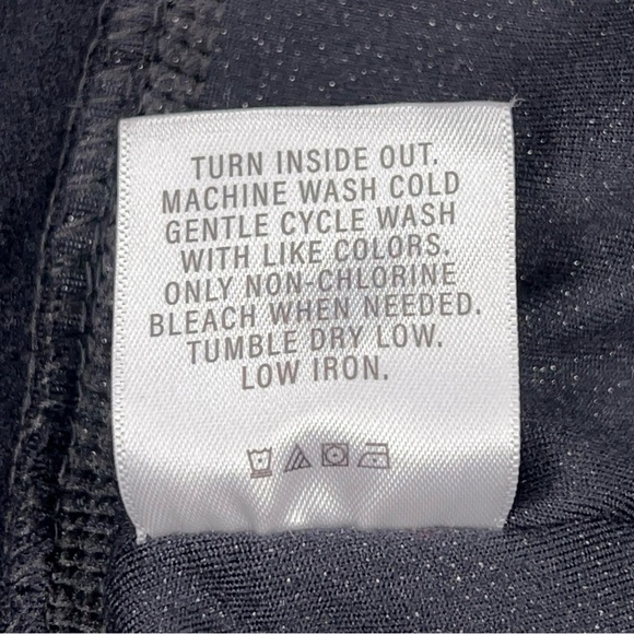 Large Black Glitter Knit Fleece Lined Leggings Pull On Stretch Comfortable - Picture 12 of 12